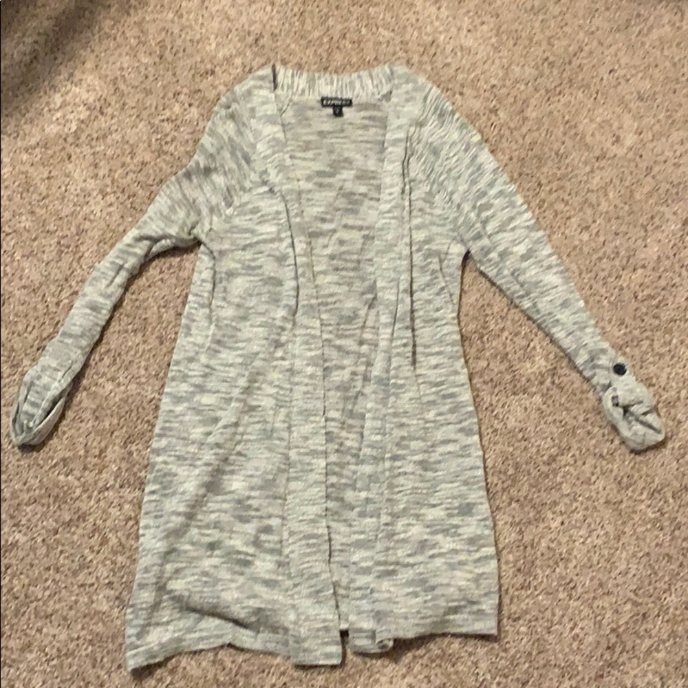 Light grey express cardigan